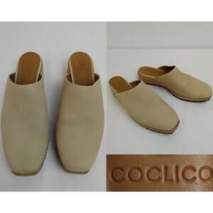 Cocolico Platform Mules EU 37.5 US Women's 7 Beige Suede Vibram #Z5152